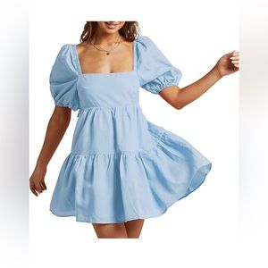 Light Blue Babydoll Dress
